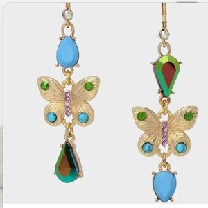 Betsey Johnson Butterfly Mismatched Earrings